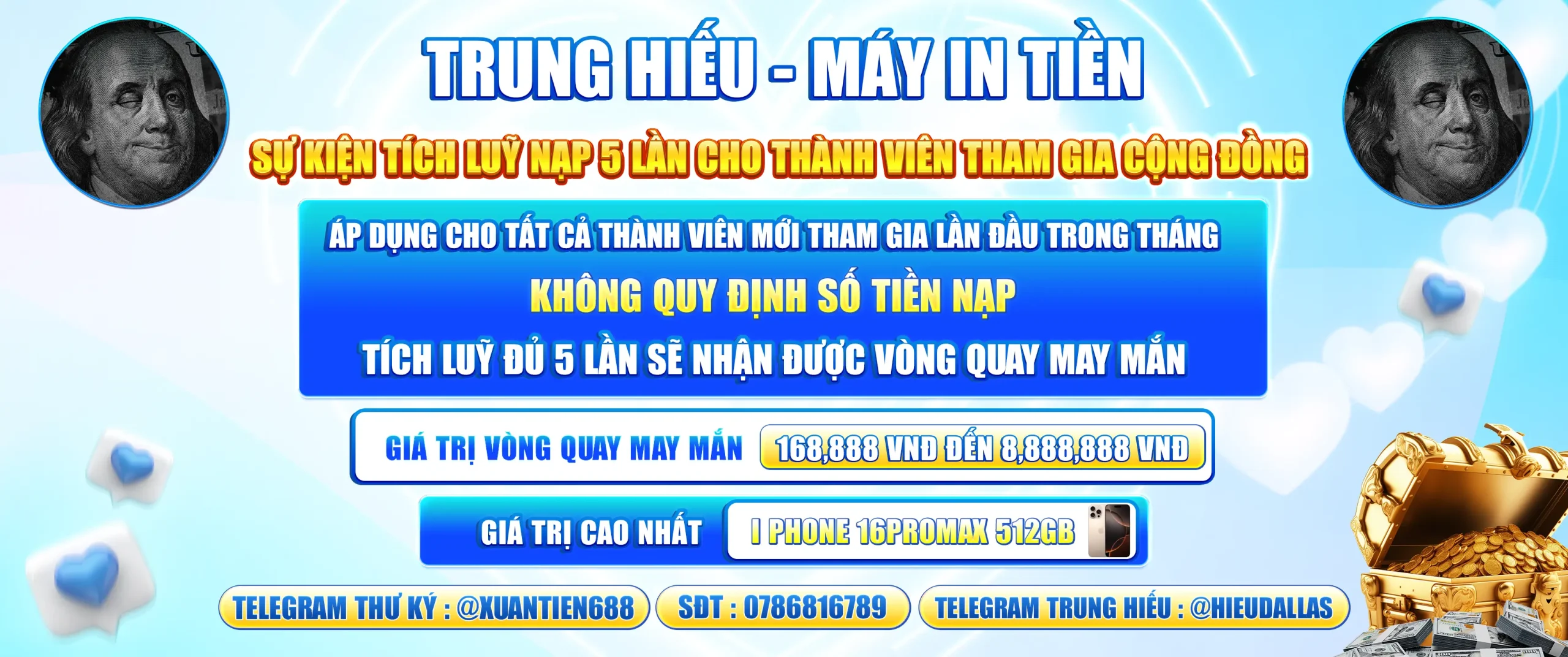 SỰ KIỆN TÍCH ĐIỂM NẠP 5 LẦN CHO THÀNH VIÊN MỚI 